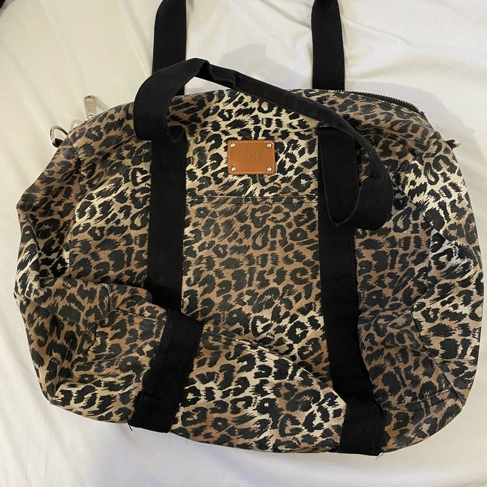 Old School VICTORIAS SECRET Leopard Print Duffel Bag